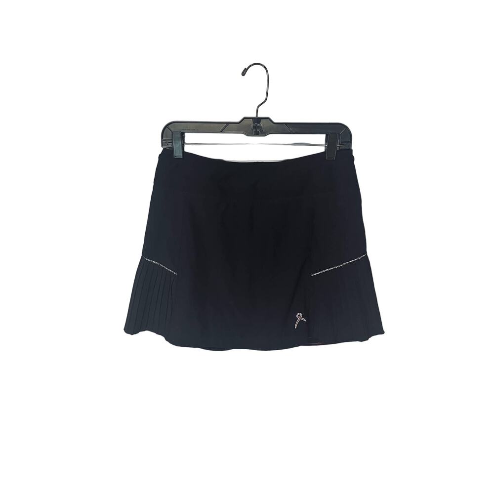 Running Room LTD Fit-Wear athletic stretch pleated black skort women's size Med